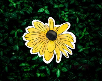 3" Black Eyed Susan Sticker / Baltimore Sticker / Flower Sticker / Maryland Sticker / Maryland Flower / Botany Sticker  / the weird emporium