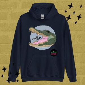 Swamp Puppy Hoodie, Cute Hoodie, Alligator Hoodie, Gators Hoodie, Quirky Hoodie, Swamp Gift, Animal Hoodie, Weird Hoodie, Alligator Gift