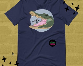 Swamp Puppy tshirt, Cute Tshirt , Alligator Tshirt, Gators Tshirt, crew neck Tshirt