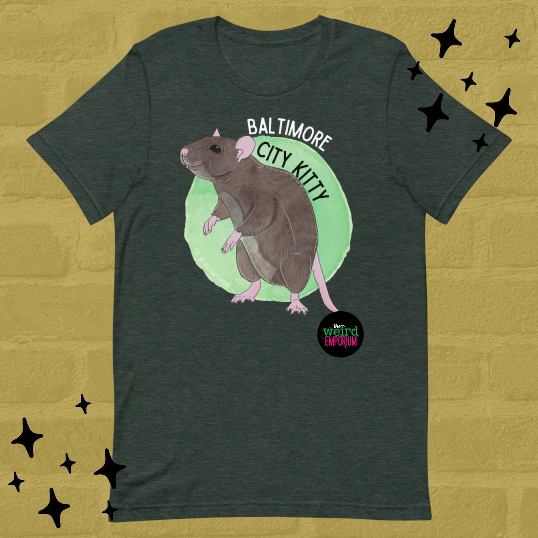 Baltimore City Kitty Tshirt, Rat Tshirt, City Love, Punny Shirt, Funny ...
