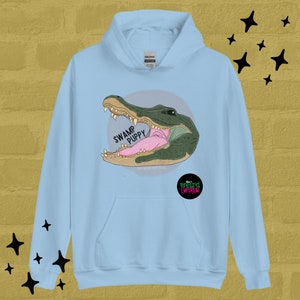 Swamp Puppy Hoodie, Cute Hoodie, Alligator Hoodie, Gators Hoodie, Quirky Hoodie, Swamp Gift, Animal Hoodie, Weird Hoodie, Alligator Gift