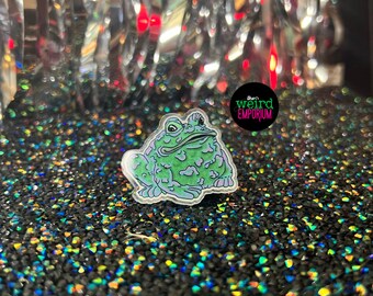 Toad Pin, Cottagecore Pin, Toadie Pin, animal pin, frog and toad pin, nature pin, pastel goth pin, weird pin, weird gift, frog pin,
