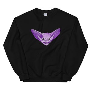Lila Fledermaus Sweatshirt, Fledermaus Pullover, Pastell Goth Pullover, Goth Sweatshirt, Fledermaus Liebhaber, das seltsame Emporium