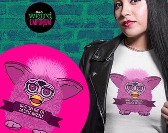 Furby toy,  Furby Shirt,  Furby Face,  Chicago Tee, Razzle Dazzle,  the weird emporium