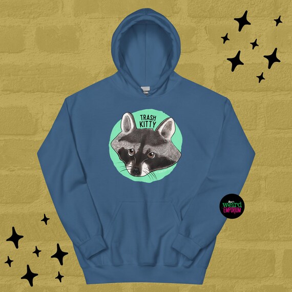 Raccoon Hoodie, Trash Kitty Hoodie, Funny Animal Hoodie, Cute