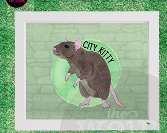 City Kitty Print