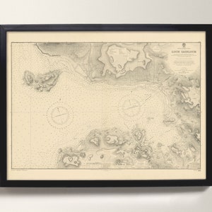 Loch Gairloch | Seekarte – Alte Seekarte von Gairloch, Highlands von Schottland