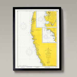 Fort Bragg Hafen, Noyo Hafen | Alte Karte von Noyo – Print – Mendocino, Kalifornien Häfen, Crescent City, San Francisco, Little River