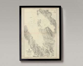 Loch Dunvegan, Isle of Skye includes Loch Bay | Antique Map of Scottish Loch – Giclée Reproduction | Old Map of Skye