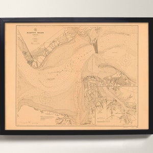 Hampton Roads | Historische Karte Hampton Roads – Virginia USA alte Seekarte