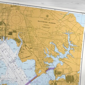 Baltimore Harbor | Old Map of Baltimore – Print – Inner Harbour ...