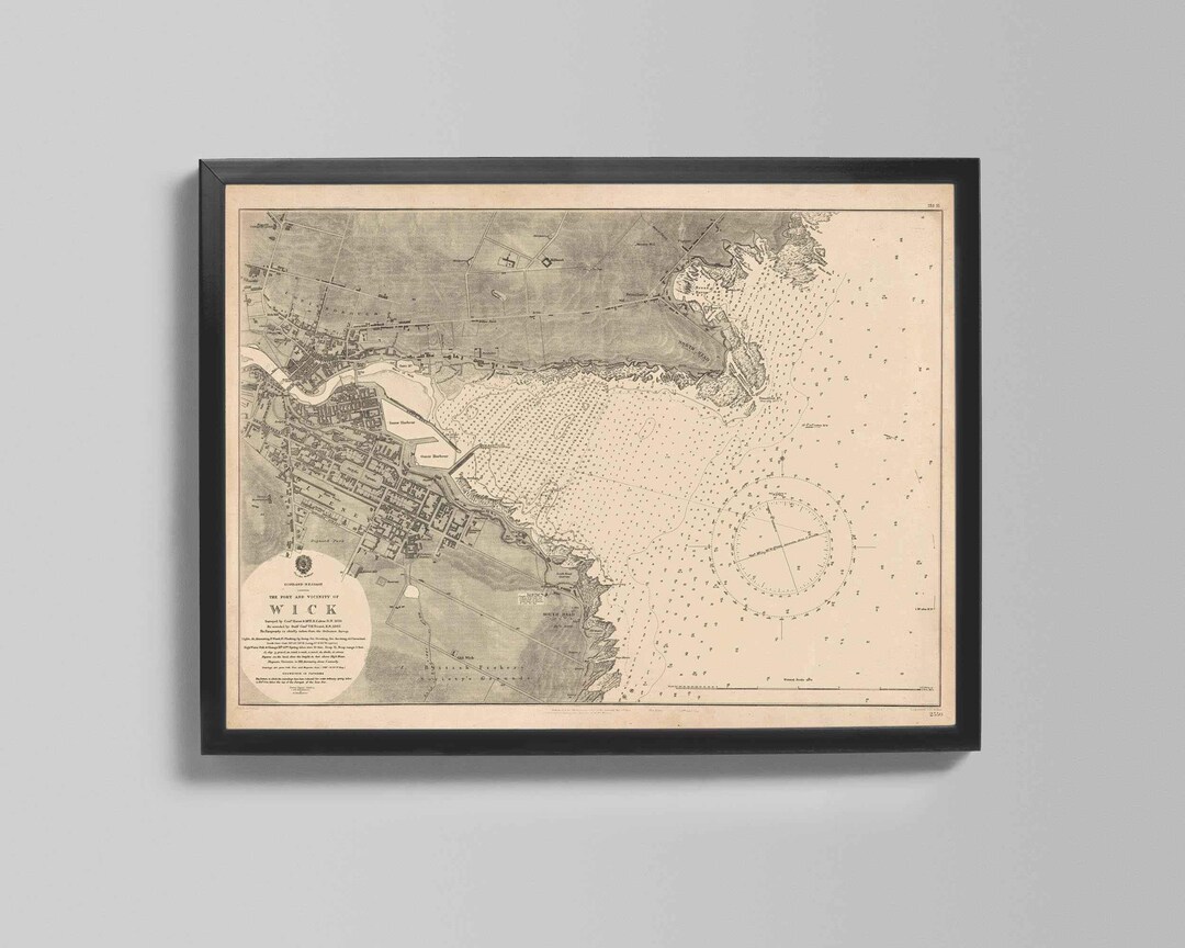 Port of Wick | Nautical Chart Number 2550 - Etsy