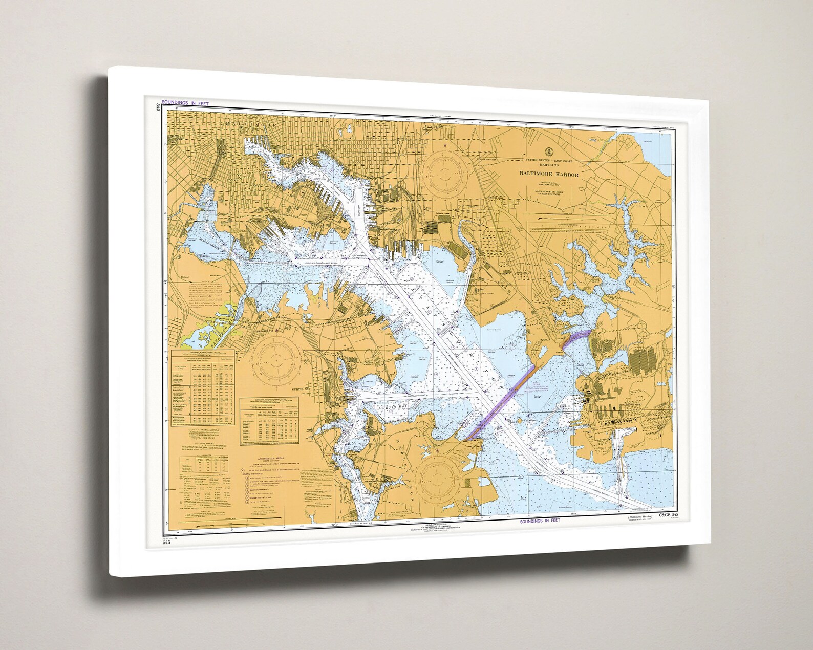Baltimore Harbor Old Map of Baltimore Print Inner - Etsy