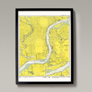 Philadelphia Hafen | Alte Karte Philadelphia - Philadelphia, Delaware River, Camden Hafen, Hog Point