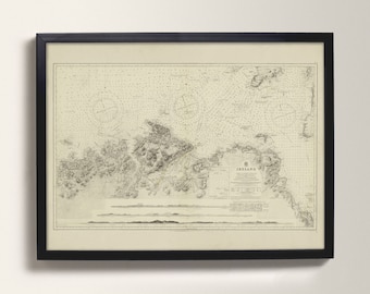 Larne to Bloody Foreland | Nautical Chart Print – Antrim, Foyle, Portush, Ballymena, Ballymoney, Colleraine, Portstewart, Derry, Dunfanghy