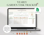 Garden Task Tracker Spreadsheet, Google Sheets for Garden, Google Sheets Tracker, Digital Garden Planner, Habit Tracker Google Sheet