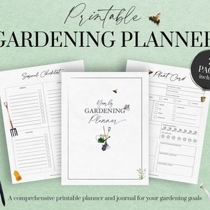 Gardening Planner Printable, Garden Planner, Garden Journal Planner, Plant Planner, Garden Organizer, Garden Gift, Garden Notebook