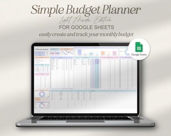 Google Sheets Budget Planner, Budget Tracker, Budget Spreadsheet, Expenses Tracker, Monthly Budget Google Sheets, Simple Budget Planner