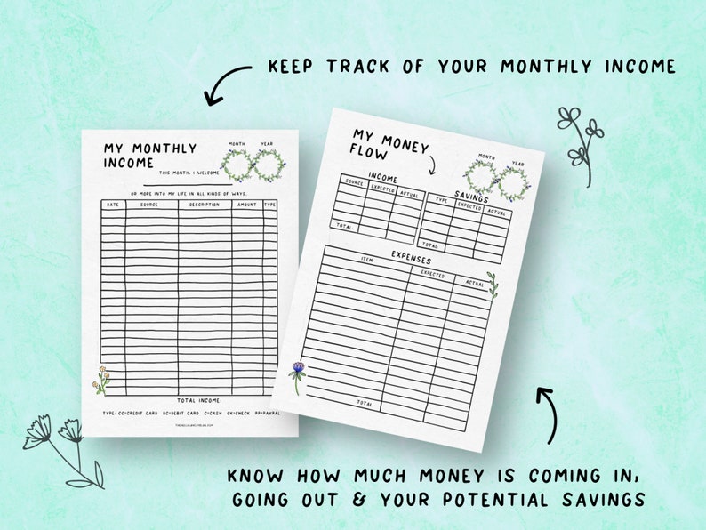 Printable Finance &amp; Budget Planner Bullet Journal Printable - Etsy UK