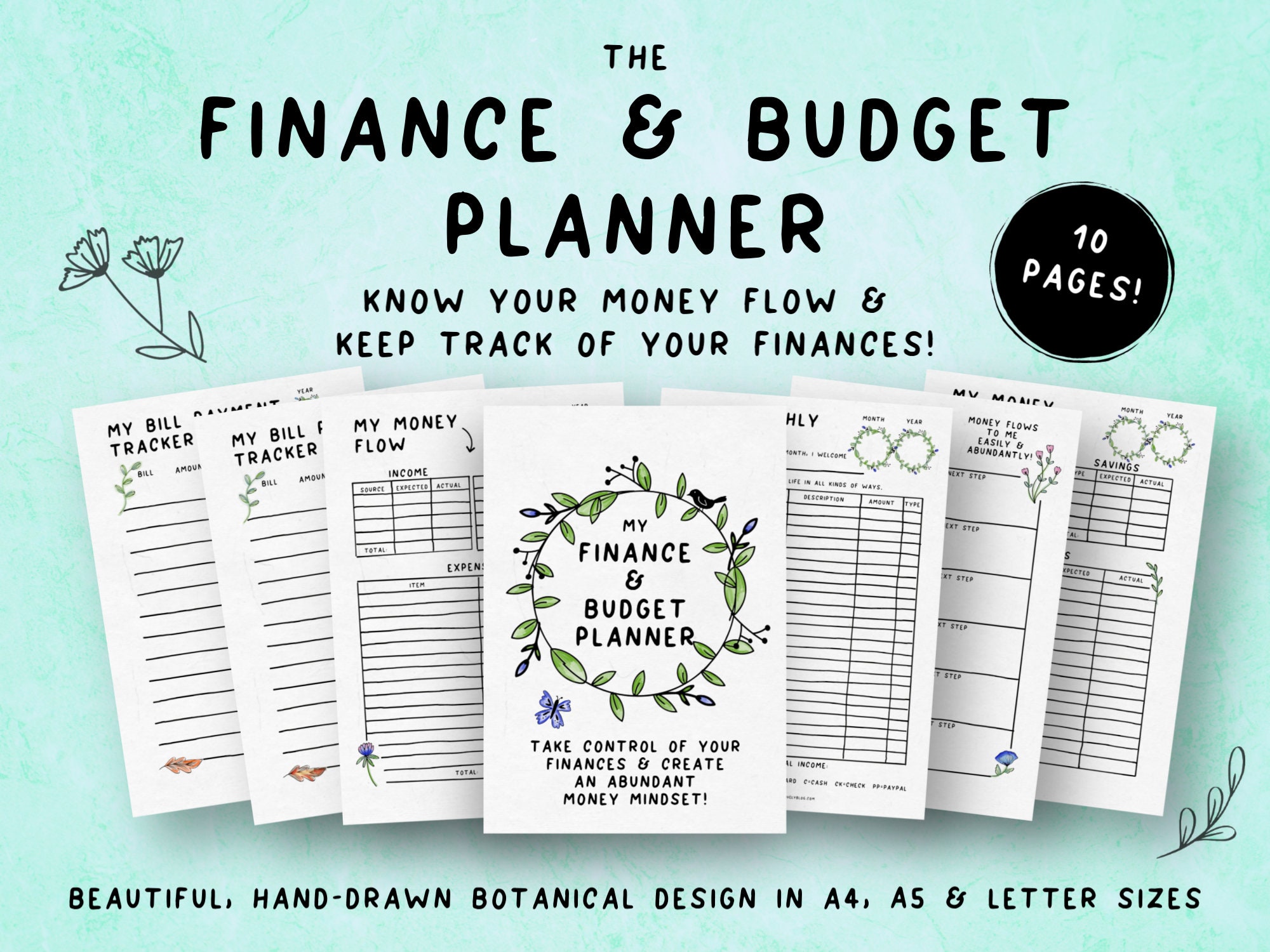 Printable Finance &amp; Budget Planner Bullet Journal Printable - Etsy UK