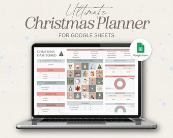 Google Sheets Christmas Planner, Ultimate Christmas Spreadsheet, Christmas Tracker, Christmas Organizer Spreadsheet for Google Sheets