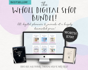 Whole Digital Planner Shop, Digital Planners, Goodnotes, Noteshelf, Law of Attraction, Positive Habits, Organization, Goal Setting, Mindset