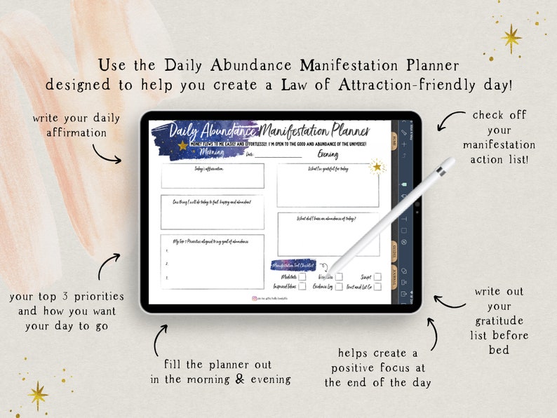 Digital Money Manifestation Planner & Journal, Law of Attraction Planner, Abundance, Self-Love, Money Mindset, Noteshelf, Goodnotes image 9
