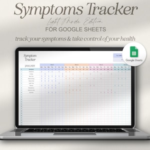 Google Sheets spitz / klinisch, Stimmungstracker, Periodentracker, Gesundheitsjournal Google Sheets