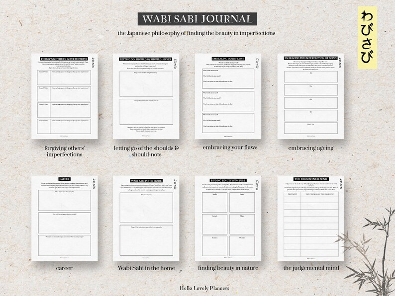 The Printable Japanese Planner Bundle Ikigai Planner Kaizen Etsy