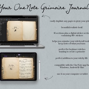 OneNote Planner, Digital Grimoire Journal, Witch Planner, Tarot Journal, Spell Book, Spell Kit, Witchcraft Kit, Book of Shadows OneNote image 9