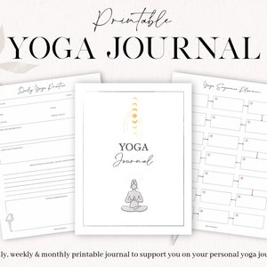 Yoga Journal Printable, Wellness Planner, Gratitude Journal, Spiritual Chakra Healing Journal, Yoga Planner Printable, Meditation Journal