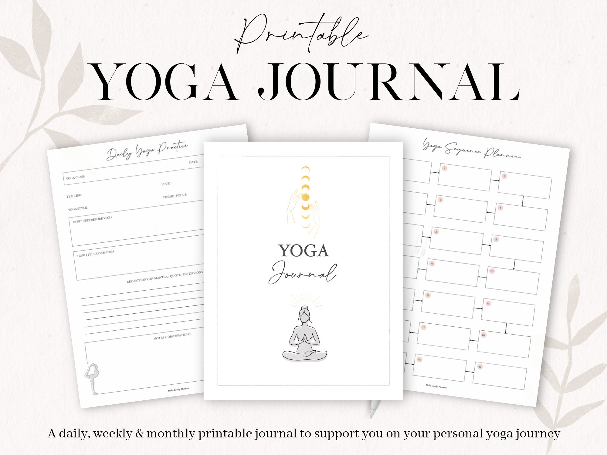 Yoga Journal Printable, Wellness Planner, Gratitude Journal, Spiritual  Chakra Healing Journal, Yoga Planner Printable, Meditation Journal 