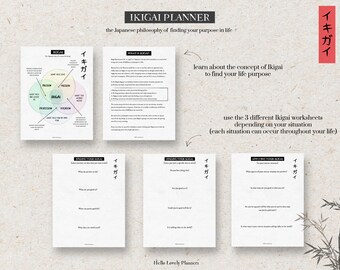 The Printable Japanese Planner Bundle, Ikigai Planner, Kaizen