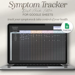 Google Sheets spitz / klinisch, Stimmungstracker, Periodentracker, Gesundheitsjournal Google Sheets
