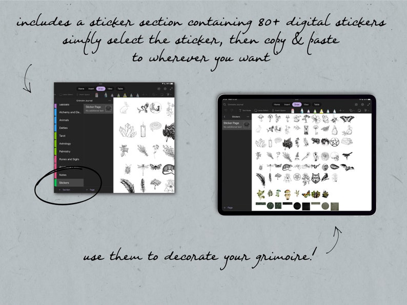 OneNote Planner, Digital Grimoire Journal, Witch Planner, Tarot Journal, Spell Book, Spell Kit, Witchcraft Kit, Book of Shadows OneNote image 8