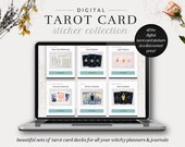 Digital Tarot Card Sticker Collection, Tarot Cards for Digital Tarot Journals, Witchy Journals, Grimoire Journals, Digital Stickers