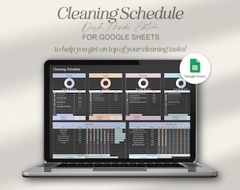 Calendrier de nettoyage Google Sheets, liste de contrôle de nettoyage, feuille de calcul de suivi des tâches de nettoyage, tableau des tâches ménagères, liste de contrôle de nettoyage modifiable