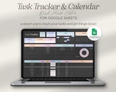 Google Sheets Task Tracker and Smart Calendar, Task Scheduler Spreadsheet, To Do List Spreadsheet, Productivity Tracker, Task Management