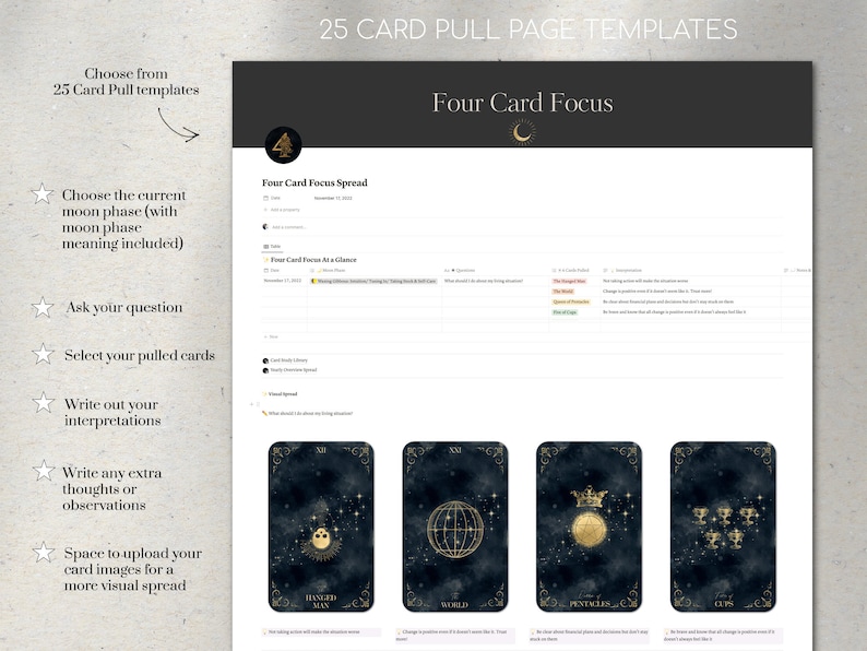 Notion Template Tarot Journal Notion Planner Witchy Planner Etsy Notion Template Tarot Journal Notion Planner Witchy Planner Etsy
