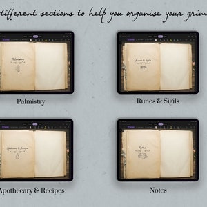 OneNote Planner, Digital Grimoire Journal, Witch Planner, Tarot Journal, Spell Book, Spell Kit, Witchcraft Kit, Book of Shadows OneNote image 6