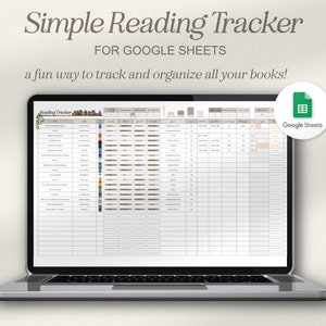 Google Sheets Lese-Tracker, Lesejournal Tabelle, Leseplaner, Lesetagebuch für Google Sheets, Book Tracker