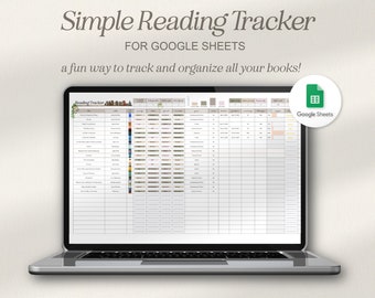 Google Sheets Reading Tracker, Reading Journal Spreadsheet, Reading Planner, Reading Log for Google Sheets, Book Tracker