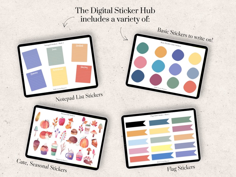 The Digital Sticker Hub, Digital Stickers, Digital Planner Stickers ...