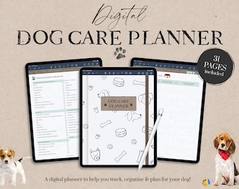Dog Care Planner Digital, Pet Organizer, Puppy Planner, Dog Health Planner, Vet Tracker, Dog Walking Log, Dog Behaviour Journal, Goodnotes