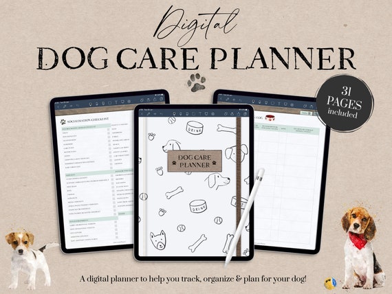 Hundepflege Digital, Haustier Organizer, Welpen Planer, Hunde Gesundheits  Planer, Tierarzt Tracker, Dog Walk Log, Hundeverhalten Journal, Goodnotes -  .de