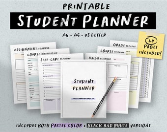 Studentenplaner, Collegeplaner, Akademischer Planer, Aufgabe Tracker, Täglicher Studienplaner, Studienplaner Organizer