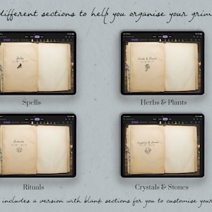 OneNote Planner, Digital Grimoire Journal, Witch Planner, Tarot Journal, Spell Book, Spell Kit, Witchcraft Kit, Book of Shadows OneNote image 3