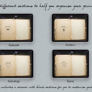 OneNote Planner, Digital Grimoire Journal, Witch Planner, Tarot Journal, Spell Book, Spell Kit, Witchcraft Kit, Book of Shadows OneNote image 5