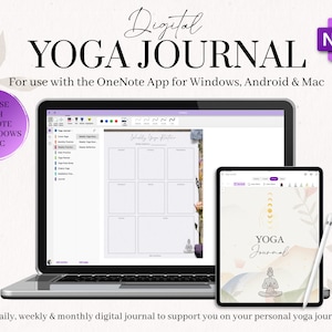 OneNote Planner, Digital Yoga Journal, Wellness Planner, Gratitude Journal, Spiritual Chakra Journal, Yoga Planner Digital, OneNote Planner