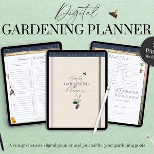 Gardening Planner Digital, Garden Planner, Garden Journal Planner, Plant Planner, Garden Organizer, Garden Gift, Garden Notebook, Goodnotes
